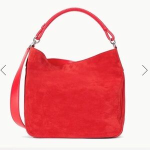 Staud Perry Chili Red Suede Bag NWOT